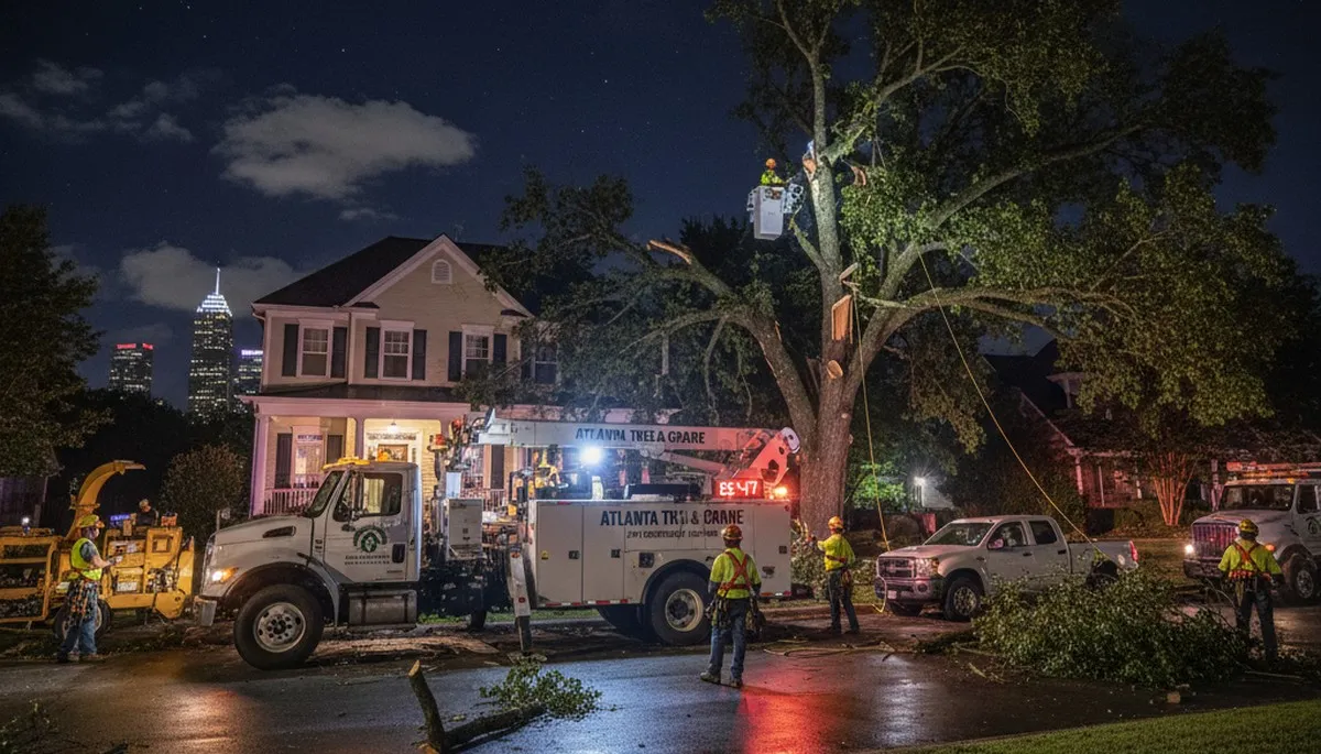 24/7 emergency tree removal service restoring safety for homeowners in Atlanta, GA