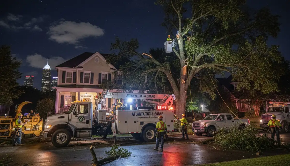 24/7 emergency tree removal service restoring safety for homeowners in Atlanta, GA