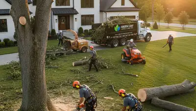 Professional lawn and tree service in Atlanta, GA with experts maintaining healthy local yards