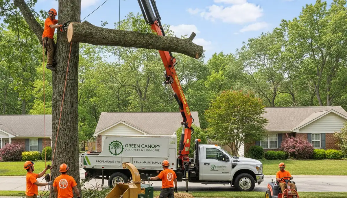 Professional lawn and tree care service in Atlanta, GA improving healthy green yards