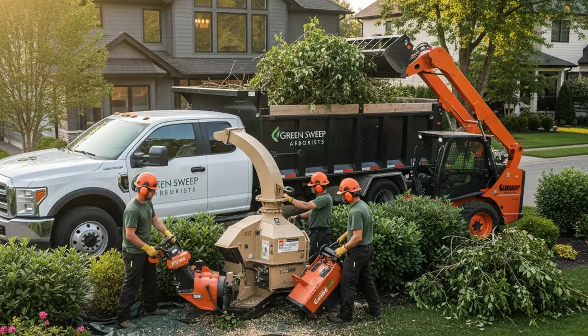 Professional shrub removal service clearing overgrown bushes in Atlanta, GA