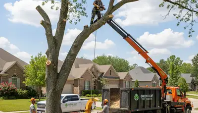 Professional tree removal service crew working in Atlanta, GA by Chop Chop Tree