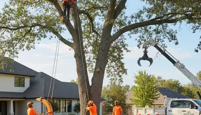 Arborist performing professional tree removal service in Atlanta, GA for Chop Chop Tree