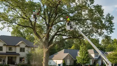 Professional tree removal service crew working safely in Atlanta, GA