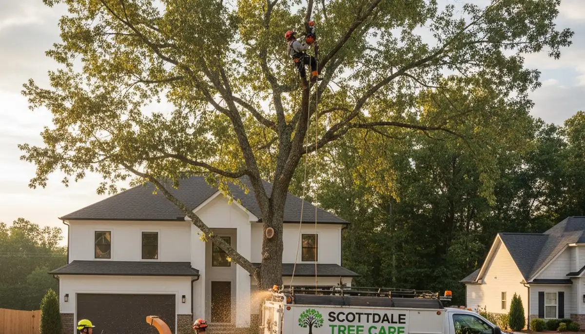 Professional tree removal service in Atlanta GA safely clearing hazardous trees